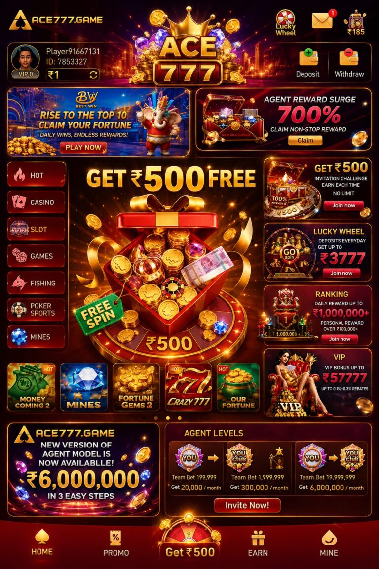 Ace777 online gaming platform logo with modern design and premium gaming experience.