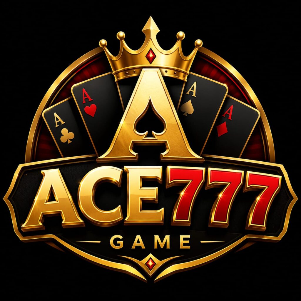 Ace777 online gaming platform logo with modern design and premium gaming experience.